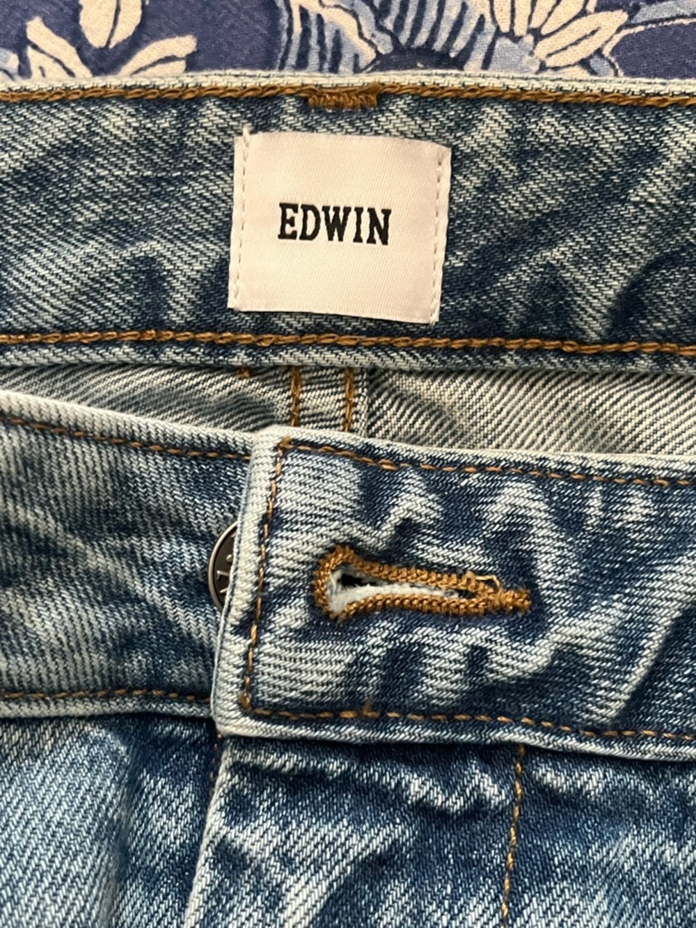 NWT Edwin Melly Cropped Jeans in Baxter Colourway 32 - Picture 9 of 10